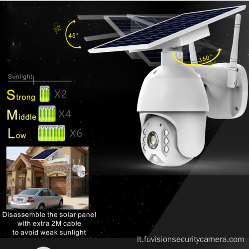 HD 1080p saulės energija varoma CCTV kamera